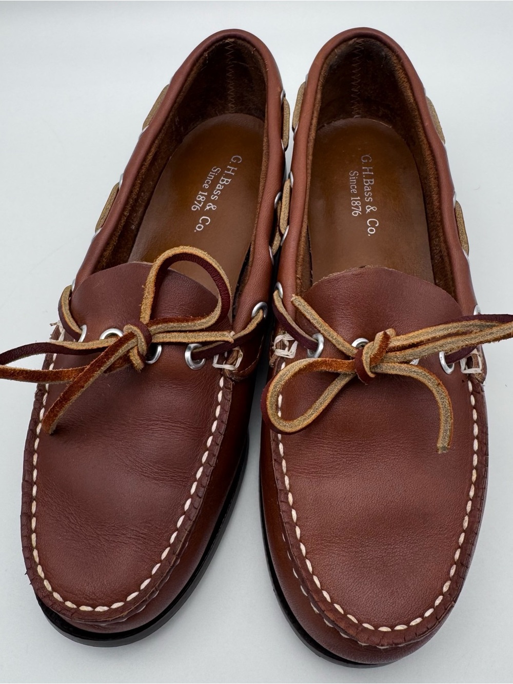 G.H. Bass Brown Leather Comfort Loafers Women 6.5 M Slip On Shoes - Picture 5 of 11